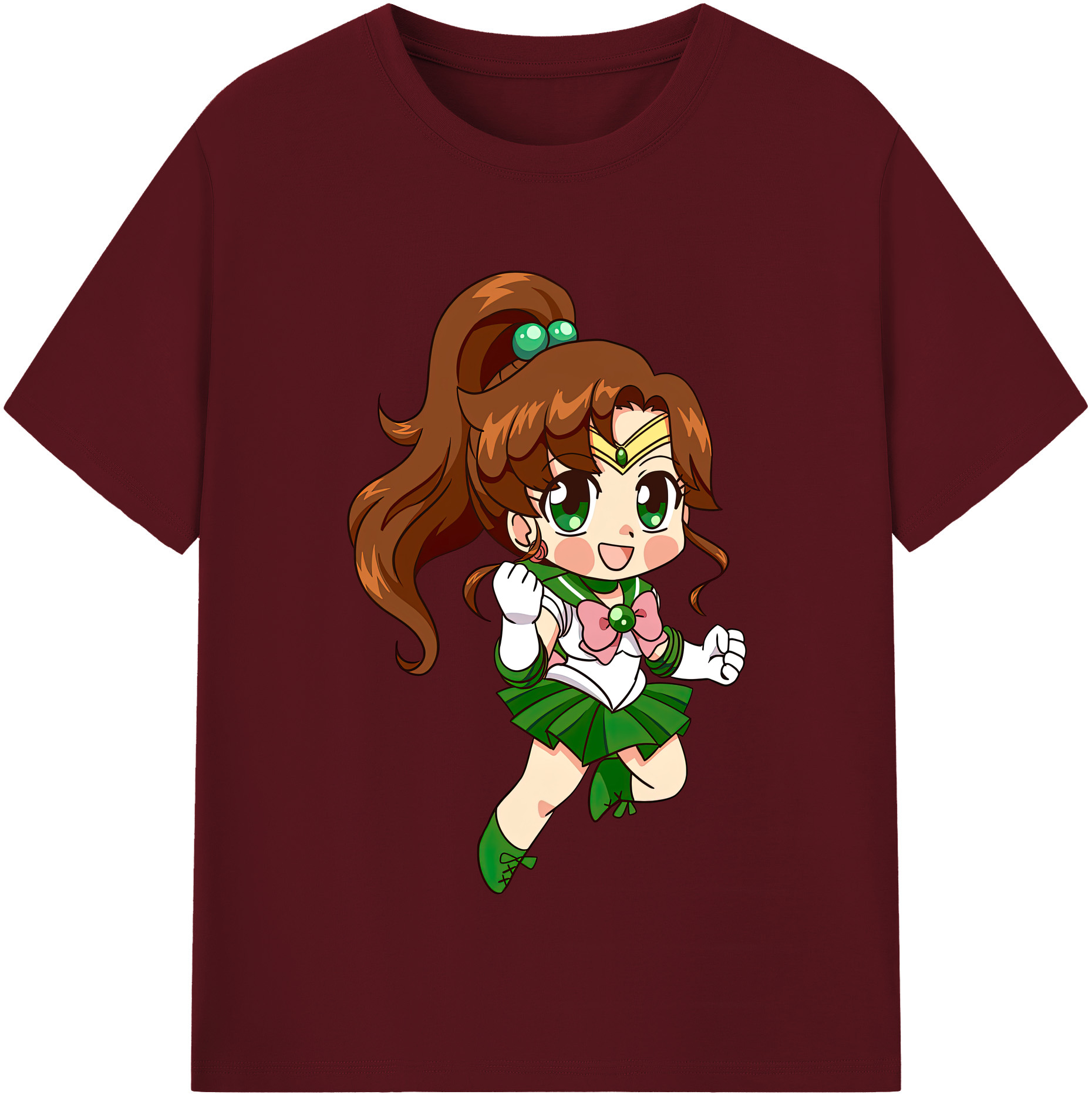 （画像用） 美少女戦士セーラームーン 木野 まこと きの まこと Sailor Moon Kino Makoto （セーラージュピター；Sailor Jupiter） 綿100％半袖Tシャツ（フロントプリント）